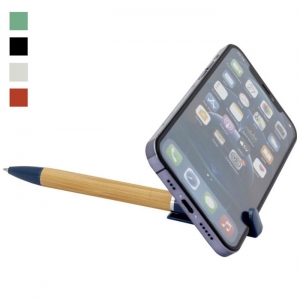 Caneta de suporte para telem�vel 'Delfina' (tinta preta)