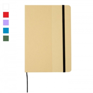 Bloco de notas de capa dura A5 de cart�o reciclado 'Nelida'