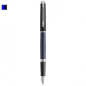 Caneta rollerball de blocos de cor com acabamento em paldio 'Hemisphere' (tinta preta)