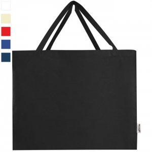 Saco de algod�o reciclado com fole GRS de 220 g/m� 'Odessa' 40L