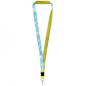 Lanyard de sublima��o RPET de 1 metro 'Isla' com fecho de seguran�a