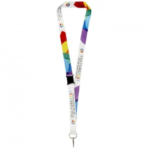 Lanyard de sublima��o em RPET com fecho de seguran�a 'Lois'