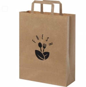 Saco de papel Kraft com al�as lisas � 25 x 11 x 31 cm