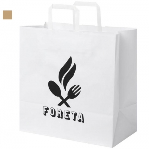 Saco de papel Kraft com al�as lisas � 34 x 20 x 35 cm