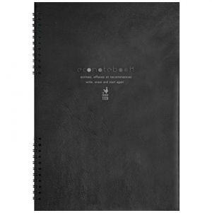 Bloco de notas com capa em couro PU 'EcoNotebook NA5'