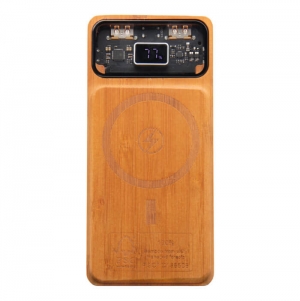 Powerbank magntica de madeira de 10 000 mAh e 15 W 'SCX.design P48'