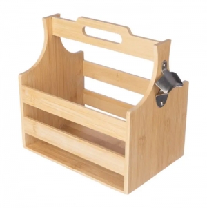 Suporte de garrafa de bambu Hans