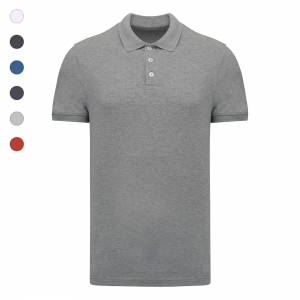 Polo em malha piqu� manga curta de homem