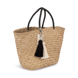 Cesto de compras de palha