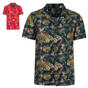 Camisa eco-responsvel com padro havaiano de homem