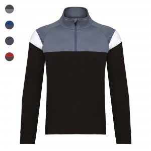 Sweatshirt 1/2 fecho de desporto de criana