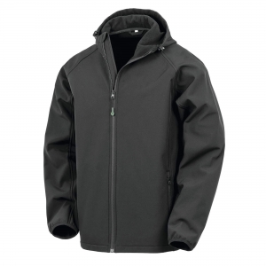Bluso softshell reciclado 3 camadas com capuz de homem
