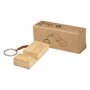 Suporte para smartphone de bambu com porta-chaves 'Bosona'
