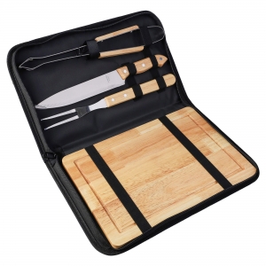 Conjunto de churrasco em ao inoxidvel Kathleen