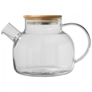 Bule para ch� com filtro e tampa de bambu 'Zen'