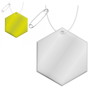 Acess�rio de pendurar de PVC refletor, leve e hexagonal 'RFX�' 'H-12'
