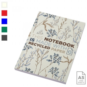 Bloco de notas A5 de capa mole reciclado - 100 folhas 'Novella Austen'