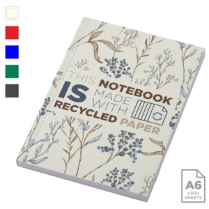 Bloco de notas A6 de capa mole reciclado - 50 folhas 'Novella Austen'