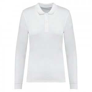 Polo em malha piqu� manga comprida Bio180 de senhora