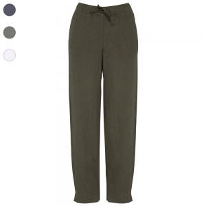 Cal�as com aspecto lavado em linho de senhora