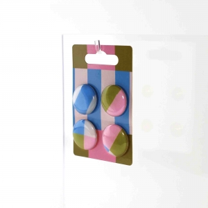 CARTELA C/4 PINS EPOXY 2X2CM PERSONALIZ�VEL