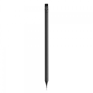 L�pis de carv�o, preto, com borracha