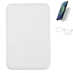 Powerbank magn�tico sem fios de 5.000 mAh e 15 W com PD de 20 W - feito de pl�stico reciclado 'Acrab'