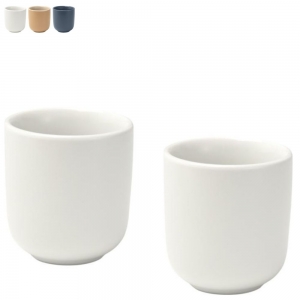 Copos de caf� expresso de cer�mica de 90 ml com acabamento mate - conjunto de 2 'Male'