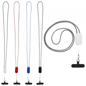 Lanyard de pl�stico reciclado para smartphone com cabo integrado 5 em 1 de 27 W 'Anser'