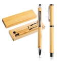 CONJUNTO DE ESFEROGRFICA E ROLLER EM BAMBU, ESTOJO DE