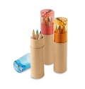 ROLS. Caixa com 6 l�pis de cor e tampa com afia
