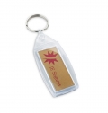 BELAIR. Porta-chaves em PS transparente com formato retangular