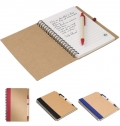 Bloco de notas de papel reciclado com caneta 'Priestly'