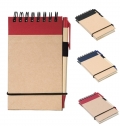 Caderno de bloco de notas A7 em papel reciclado e com caneta 'Zuse'