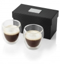 Conjunto para caf expresso de 2 peas em vidro 'Boda'
