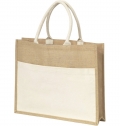 Saco Tote de juta com bolso 'Mumbay'