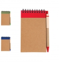 BLOCO DE NOTAS A6 EM CARTO, COM ESFEROGRFICA