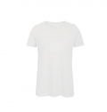 T-SHIRT ORGANIC DE SENHORA COM DECOTE REDONDO BRANCO