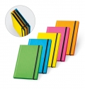 WATTERS. Bloco de notas A5 em PU fluorescente com folhas pautadas