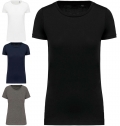 T-shirt Supima de senhora com decote redondo de manga curta