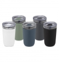 Copo trmico de vidro de 420 ml com parede exterior de plstico reciclado 'Bello'