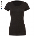 T-shirt de senhora com decote redondo Triblend