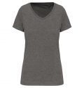 T-SHIRT SUPIMA DE SENHORA COM DECOTE V DE MANGA CURTA