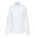 Camisa de senhora manga comprida em Oxford de tratamento fcil