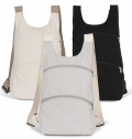 Mochila reciclada com bolso traseiro anti-roubo