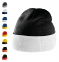 Gorro bicolor com dobra