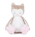 Coruja de peluche com fecho