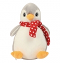 Pinguim de peluche com fecho