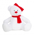 Urso de Natal de peluche com fecho