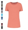 T-shirt de desporto de senhora Triblend com decote redondo